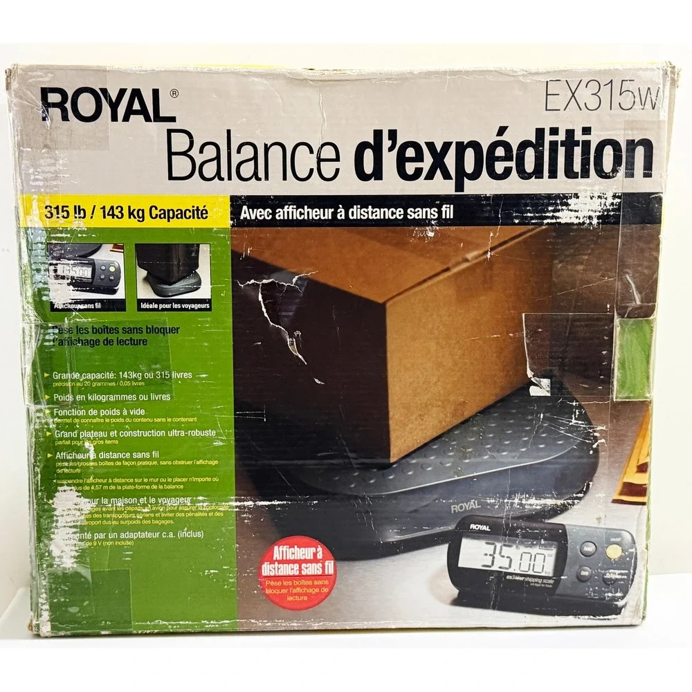 Royal Shipping Scale Black EX315W Wireless Remote Display 315lb Cap
